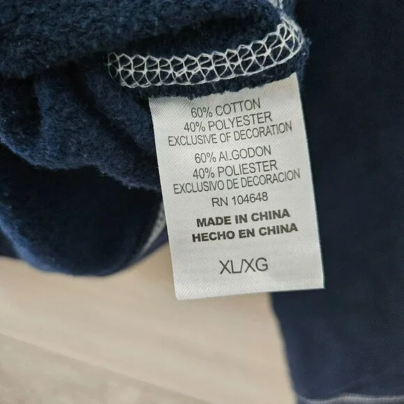 University Of Michigan Wolverines NCAA Navy Blue Hoodie By Pro Edge Jr XL / W M - Picture 4 of 16